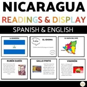 Nicaragua Country Fact Sheets Readings & Classroom Display in Spanish & English
