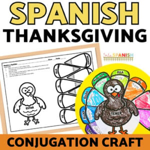 Día de Acción de Gracias Actividades Thanksgiving Activities in Spanish Class