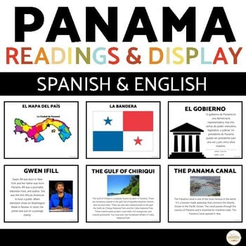 Panama Gallery Walk Readings & Classroom Display Spanish & English