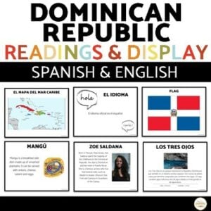 Dominican Republic Bulletin Board Posters in Spanish Hispanic Heritage Activity