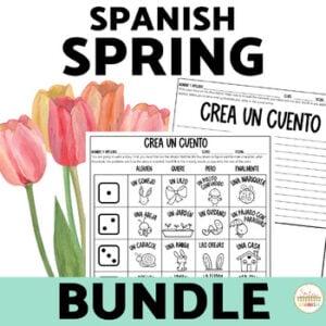 Actividades de Primavera Spring Break en Español Bulletin Board Spanish Craft