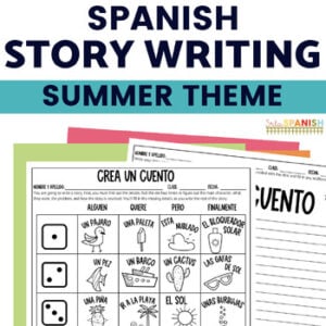 Actividades de verano End of the Year Activities in Spanish Summer Roll a Story