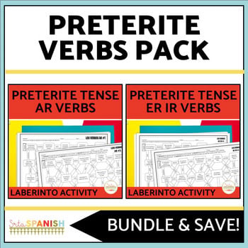 El Pretérito Preterite Tense Spanish Practice Worksheets Spanish 2 Lesson Plans
