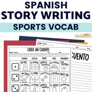 Los Deportes in Spanish Sports Themed Activities Roll and Write a Story Prompts
