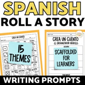 Story Writing Prompts in Spanish Easy Sub Plans Short Stories Escritura Creativa