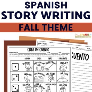 Back to School Activities in Spanish Fall Roll A Story Spanish 2 3 Lesson Plans