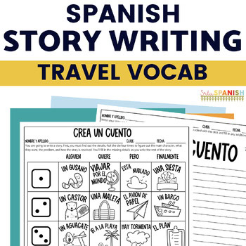 Spanish Travel Vocabulary Writing Activity Roll a Story A Viajar Sub Plan
