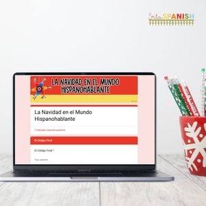 Image shows the digital lock in the Actividades de Navidad Escape room