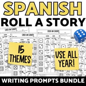 Story Writing Prompts in Spanish Easy Sub Plans Short Stories Escritura Creativa